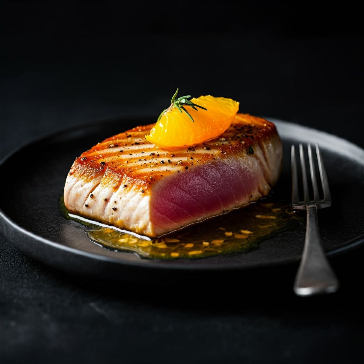 Seared Bluefin Tuna with Citrus Glaze recipe - Asian medium difficulty dish