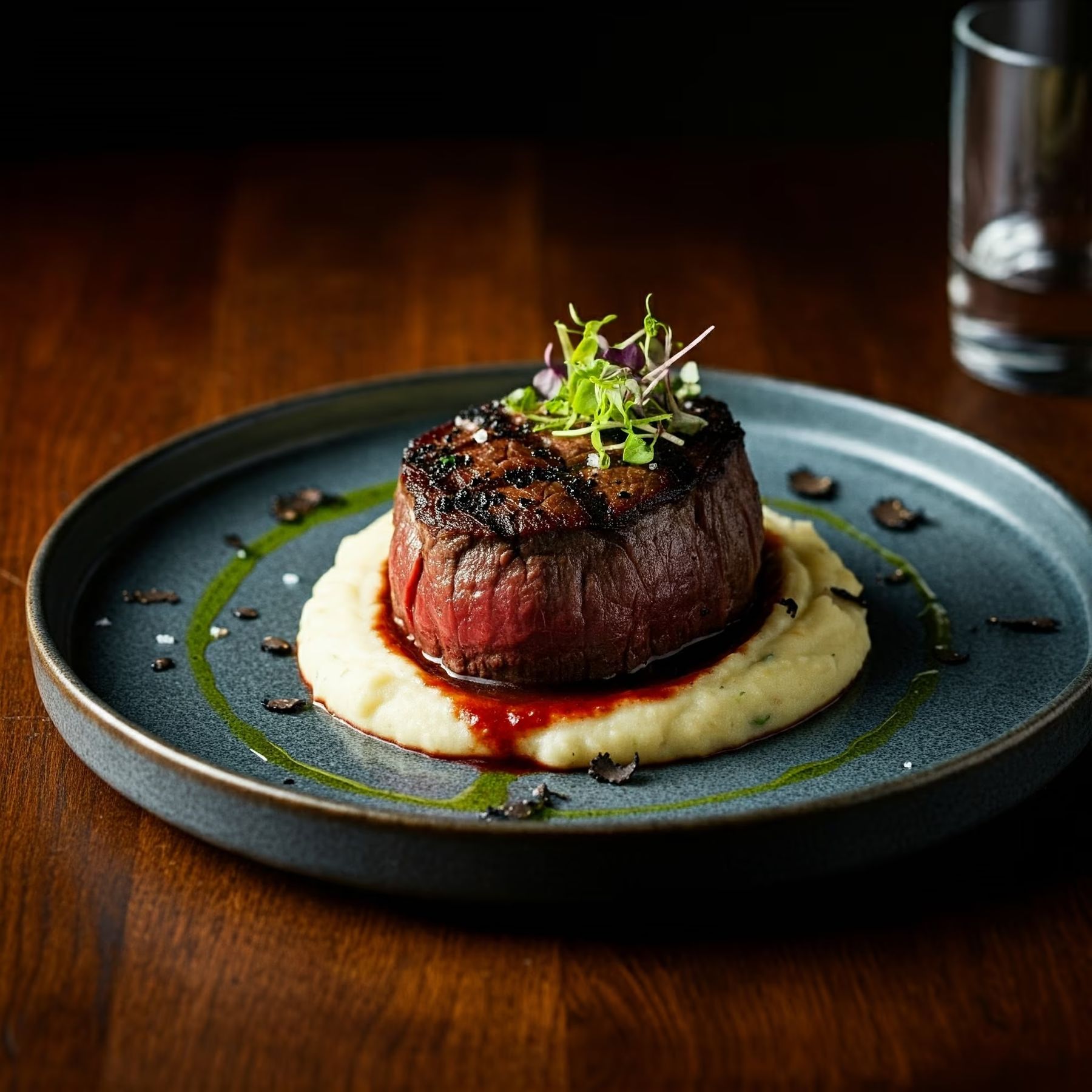 Sous Vide Filet Mignon with Truffle Mashed Potatoes recipe - delicious medium difficulty in Classic Dishes, Beef, Sous Vide category