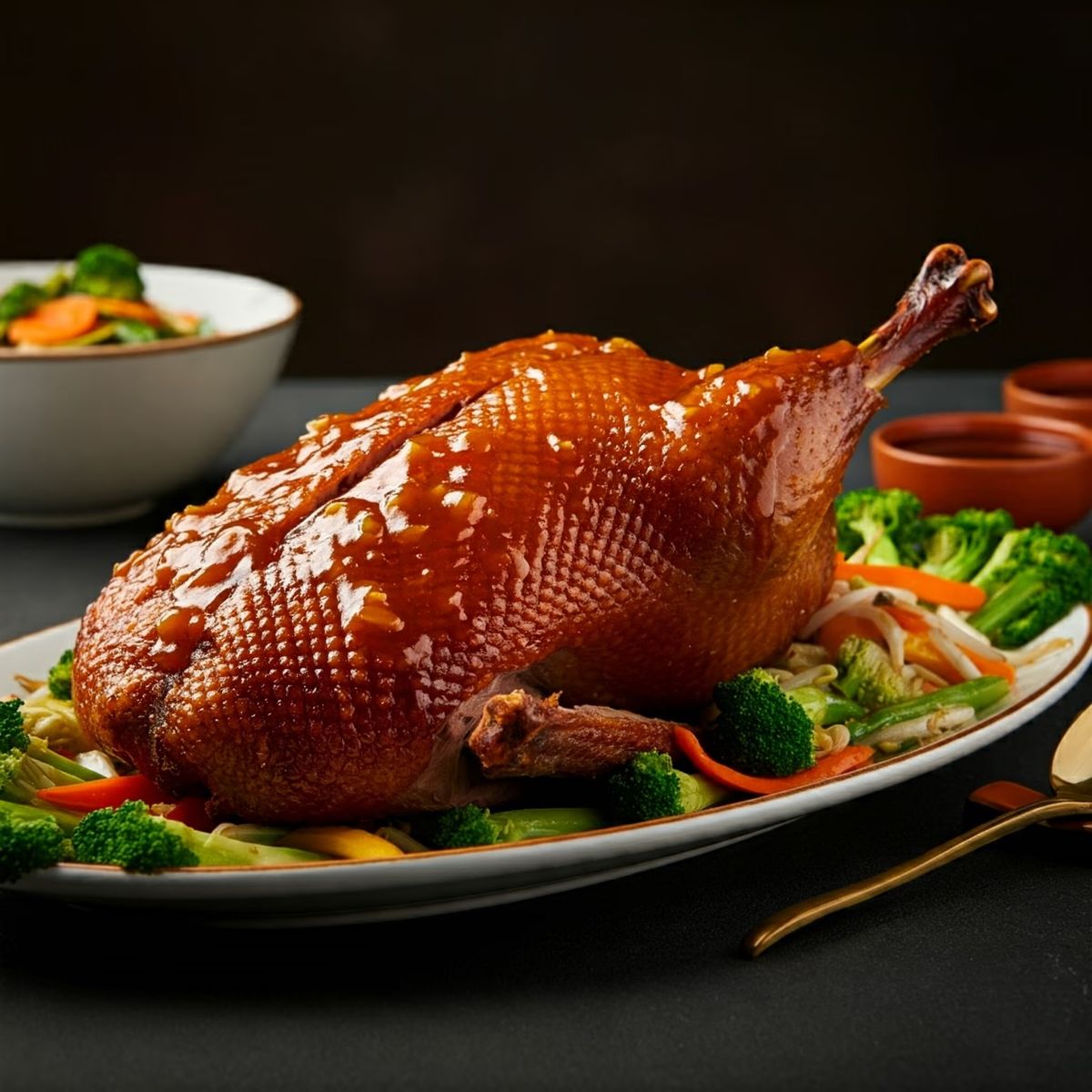 Crispy Roasted Duck with Orange Glaze recipe - Chinese medium difficulty dish