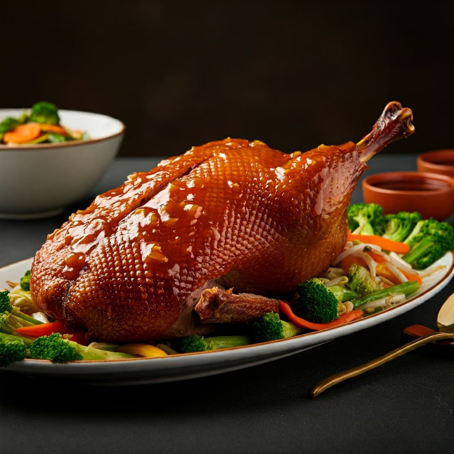 Crispy Roasted Duck with Orange Glaze recipe - Chinese medium difficulty in Slow-Roasted, Main Dishes, Duck category