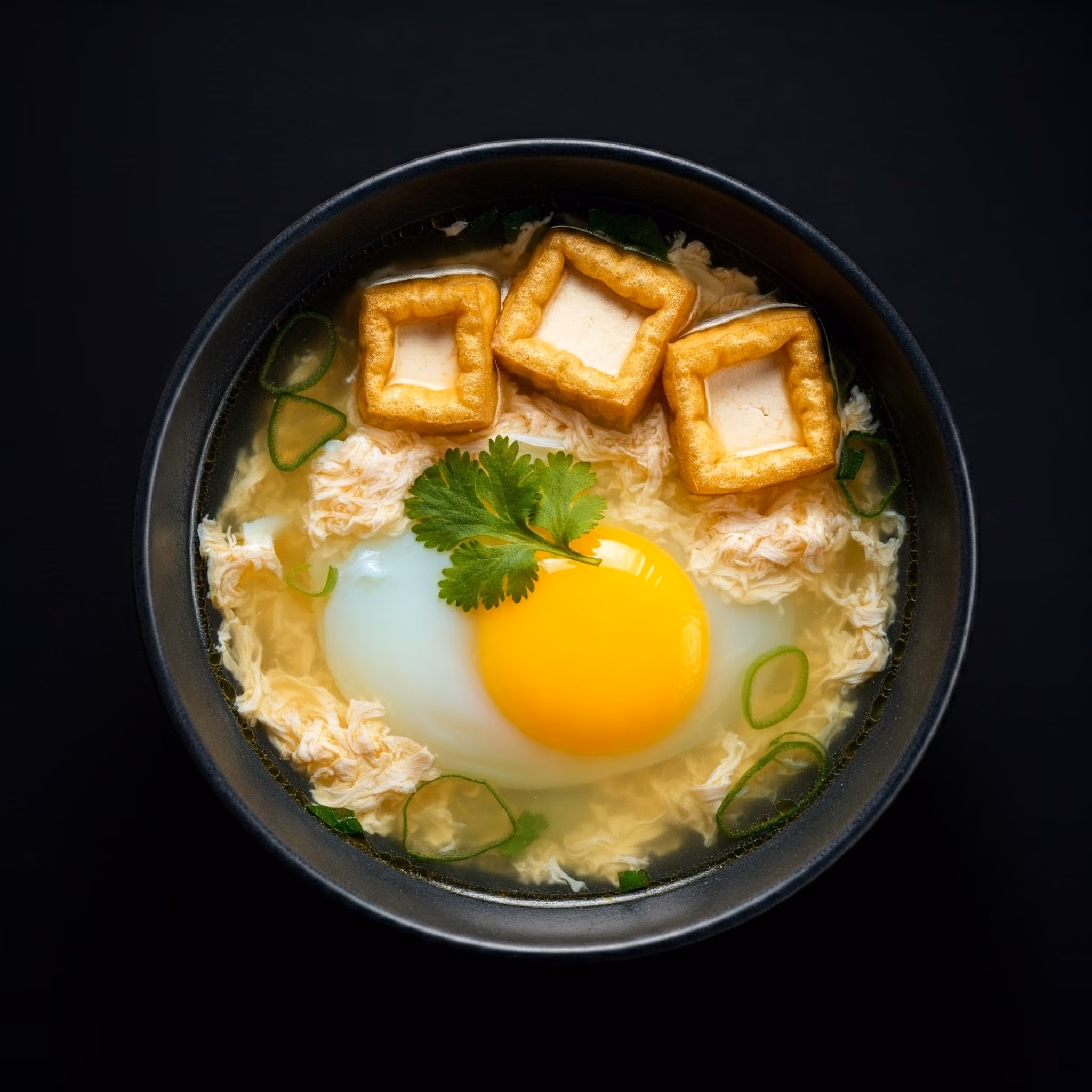 Egg Drop Soup with Tofu recipe - delicious easy difficulty in Soups, Healthy Meals, Tofu category