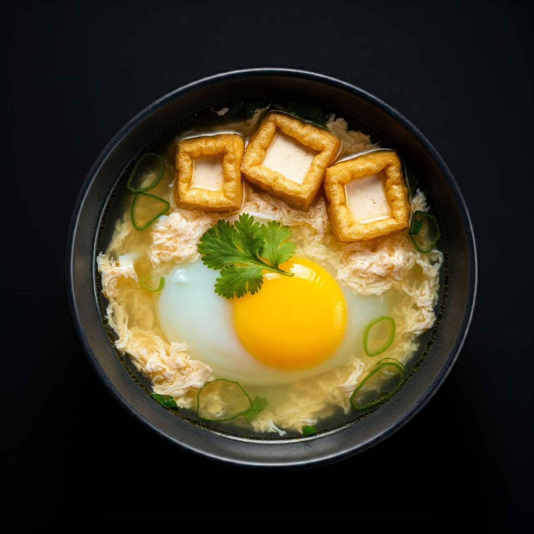Egg Drop Soup with Tofu recipe - Asian easy difficulty in Soups, Healthy Meals, Tofu category