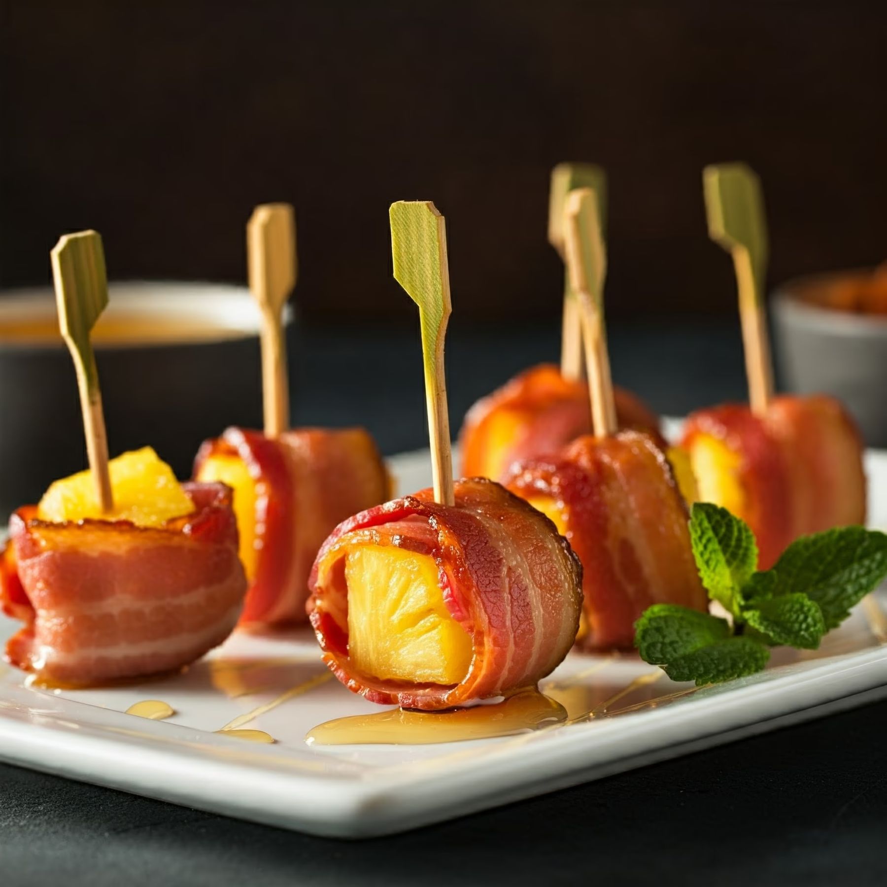 Bacon Wrapped Pineapple Bites recipe - delicious easy difficulty in Party Food, Appetizers category