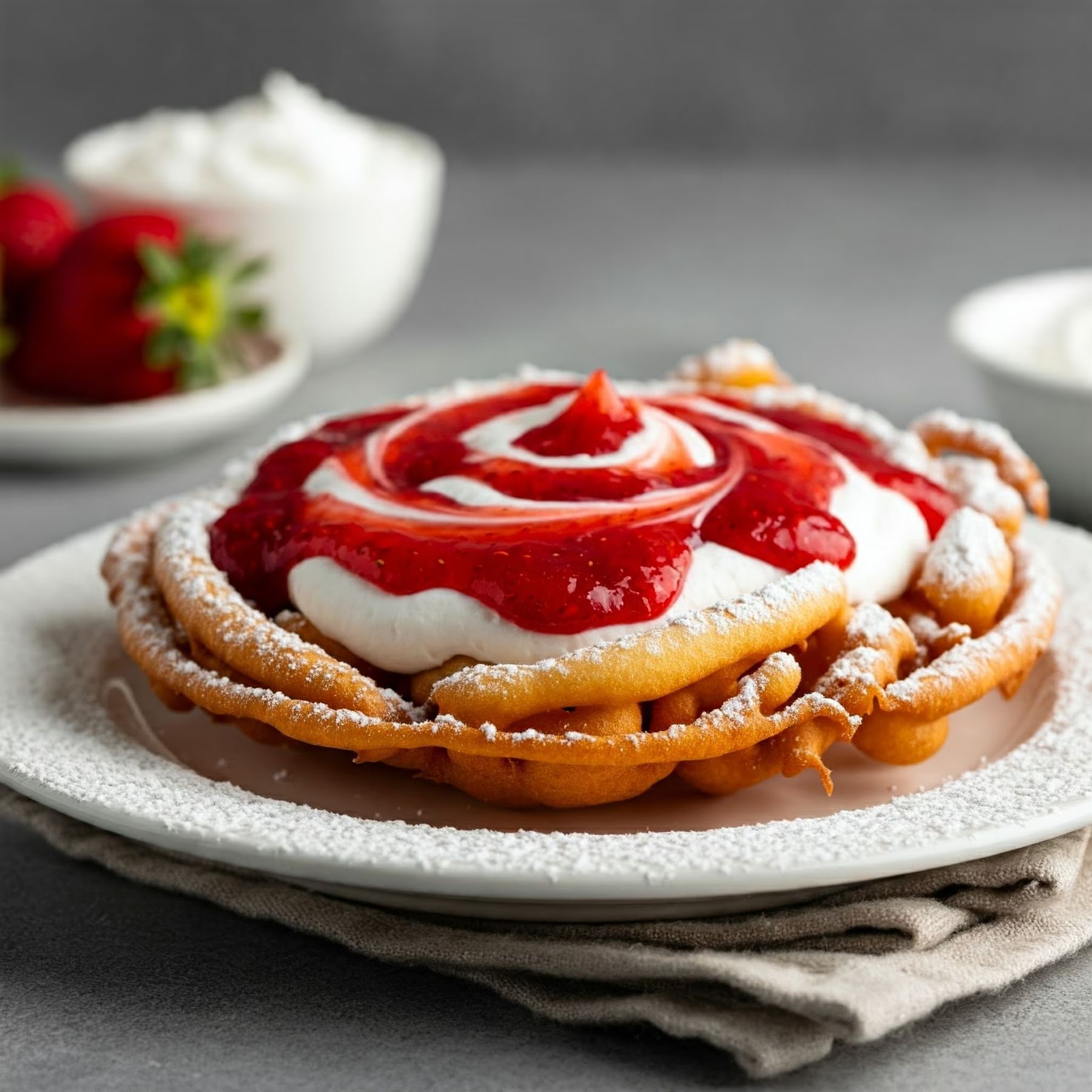 Easy Funnel Cake recipe - American easy difficulty in Street Food, Snacks category