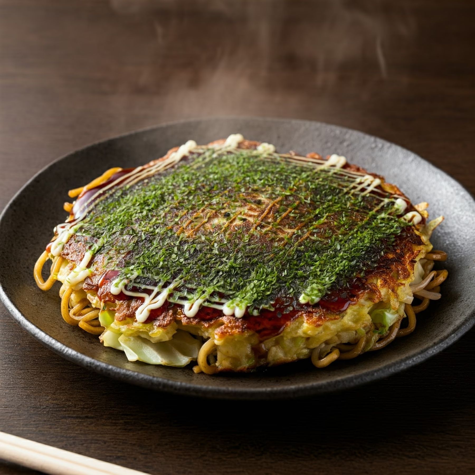 Japanese Okonomiyaki recipe - Japanese easy difficulty in Savory Breakfasts, Brunch, Breakfast category