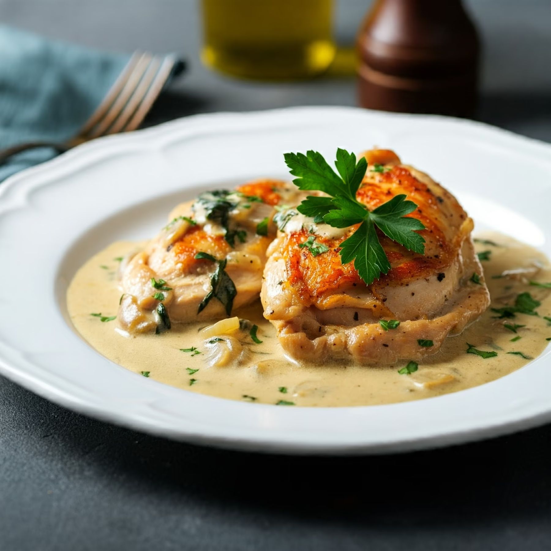 Chicken Fricassee recipe - delicious medium difficulty in Slow Cooker, Main Dishes, Chicken category