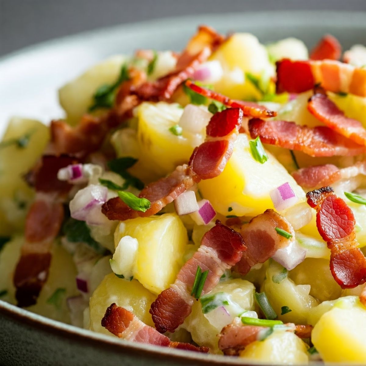 German Bacon Potato Salad recipe - German easy difficulty dish