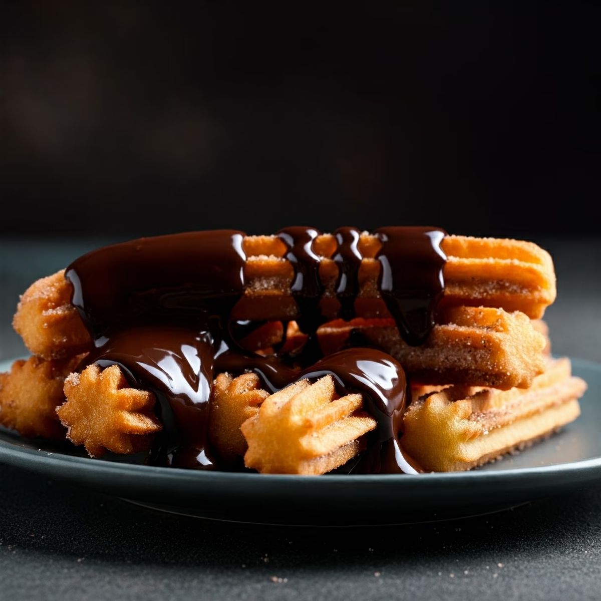 Churros with Chocolate Sauce recipe - Mexican easy difficulty dish