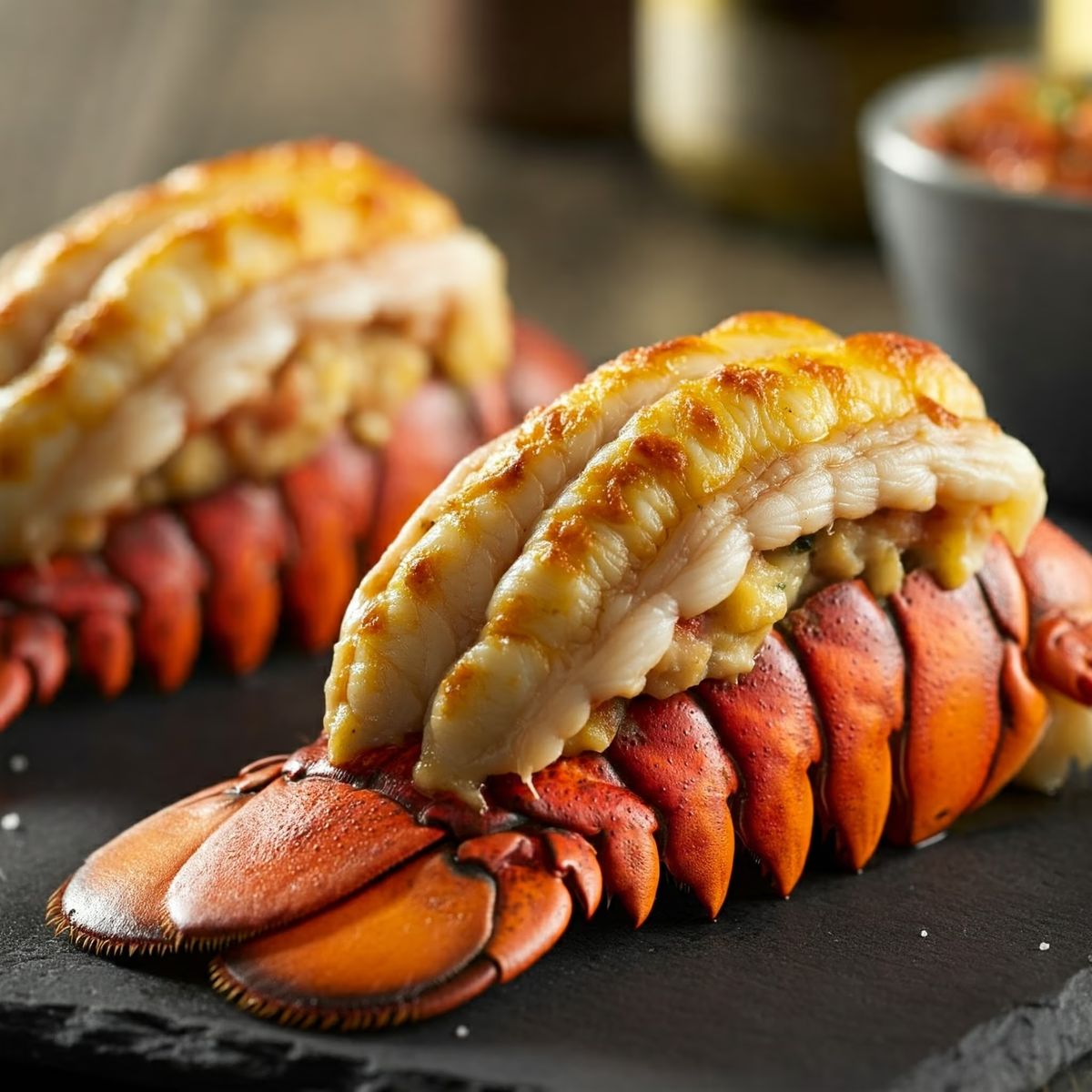 Mahi-Mahi Stuffed Lobster Tails recipe - American medium difficulty dish