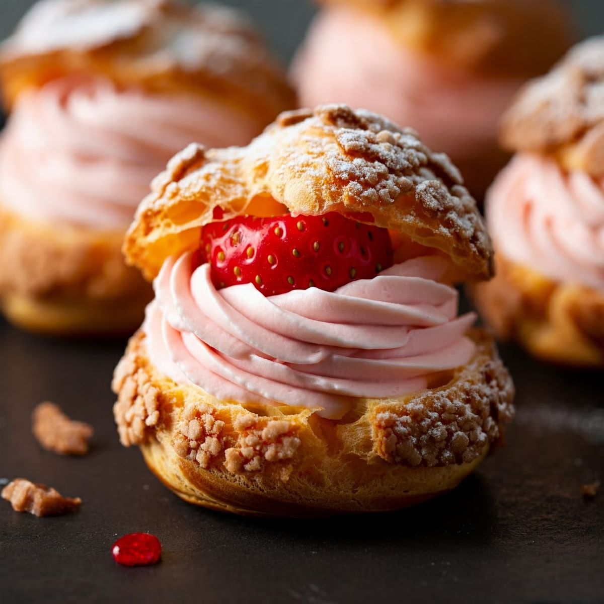 Strawberry Cream Puffs recipe - American easy difficulty dish