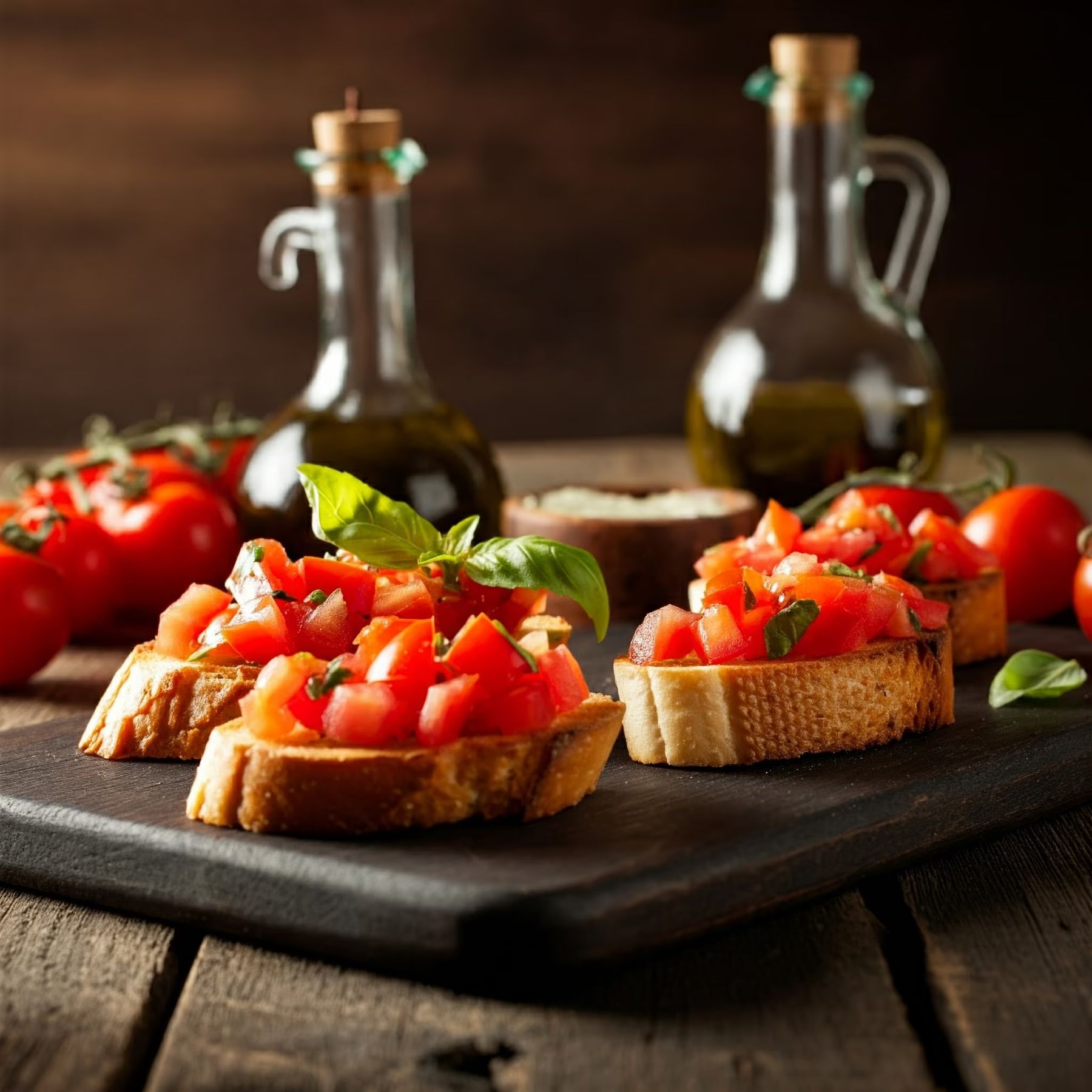 Bruschetta recipe - French easy difficulty in Snacks, Party Food, Brunch category