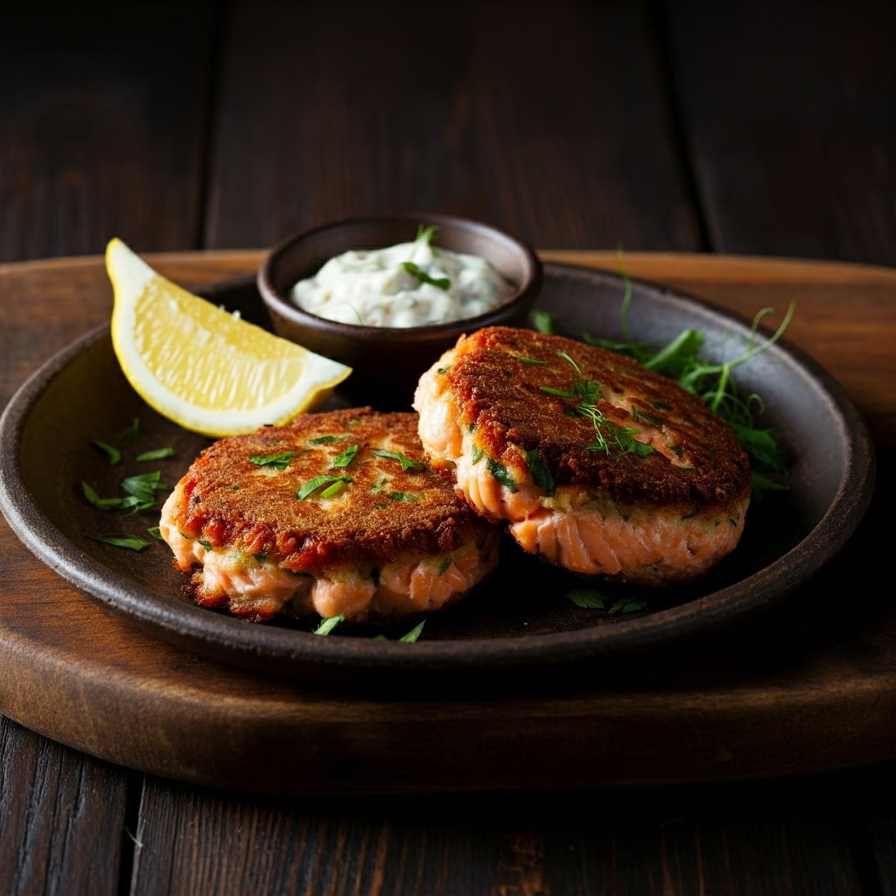 Salmon Cakes recipe - delicious easy difficulty in Main Dishes, Fish category