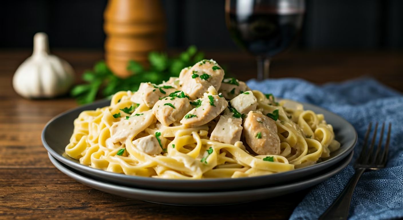 Instant Pot Creamy Garlic Parmesan Chicken Pasta recipe - Italian easy difficulty in Instant Pot, Chicken, Pasta category