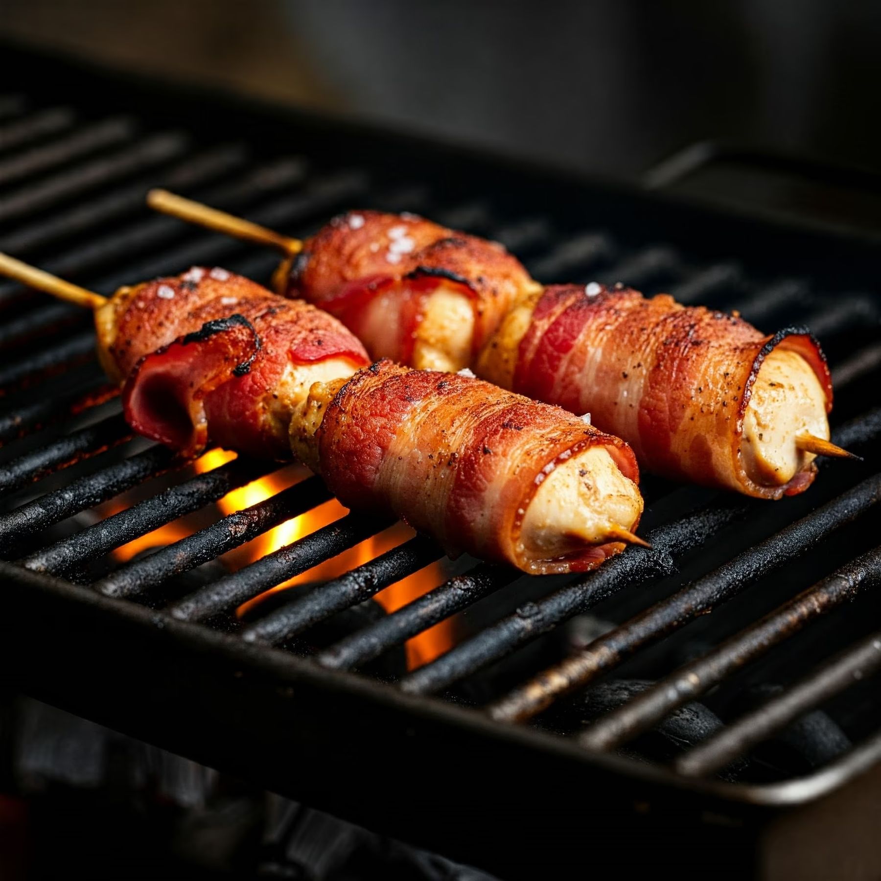 Bacon Wrapped Chicken Skewers recipe - American easy difficulty in Appetizers, Chicken, Bacon category