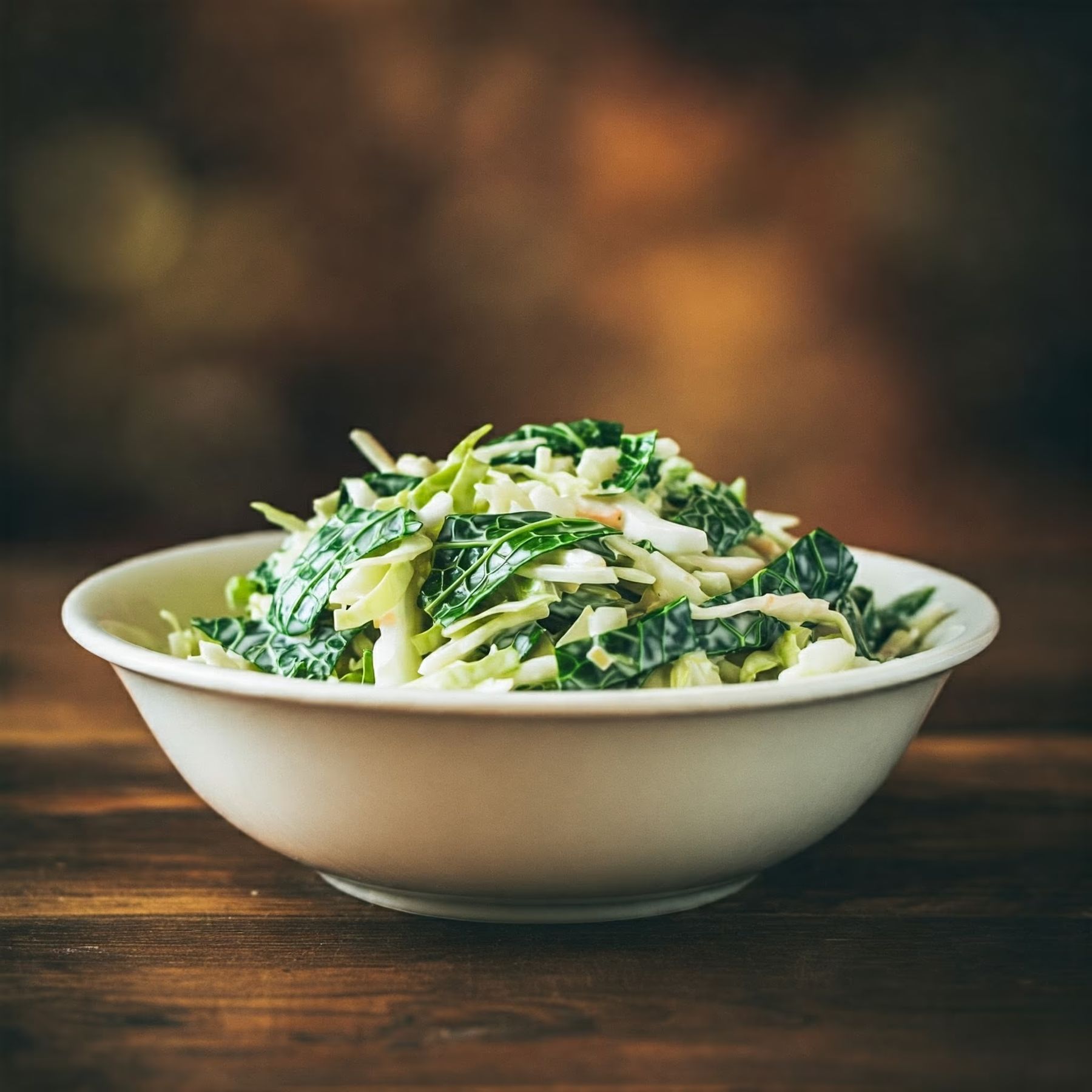 Collard Green Coleslaw recipe - American easy difficulty in Salads, Healthy Meals, Vegetables category