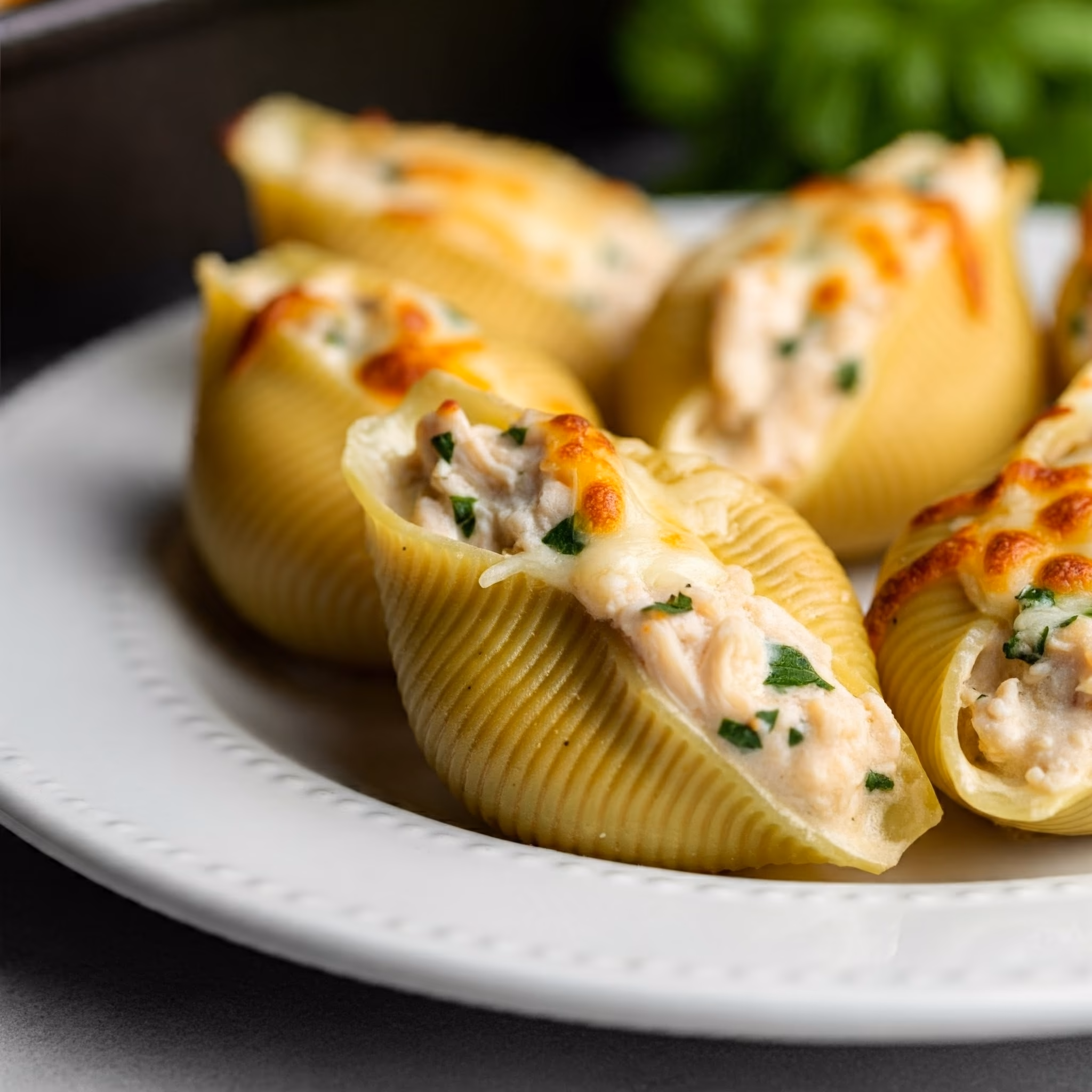 Chicken Alfredo Stuffed Shells recipe - delicious easy difficulty in Chicken, Pasta category