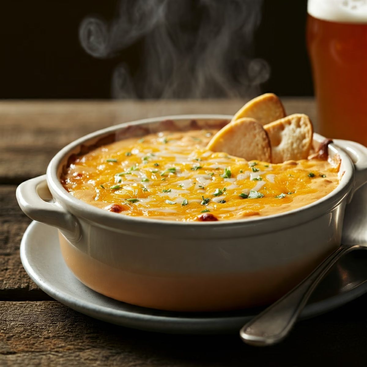 Hot Beer Cheese Dip recipe - American easy difficulty dish