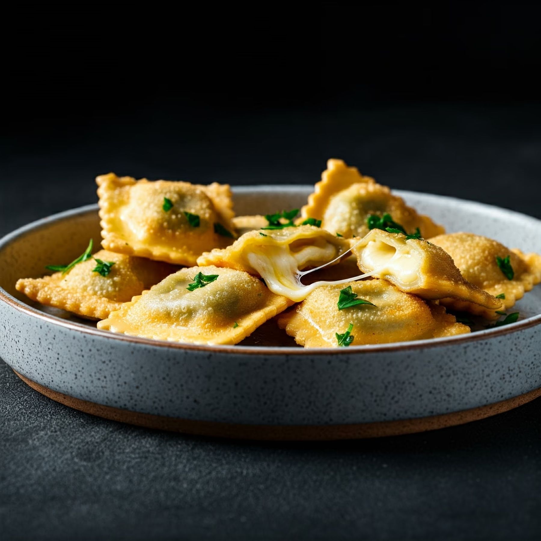 Cheesy Fried Ravioli recipe - delicious easy difficulty in Party Food, Cheese Dishes category