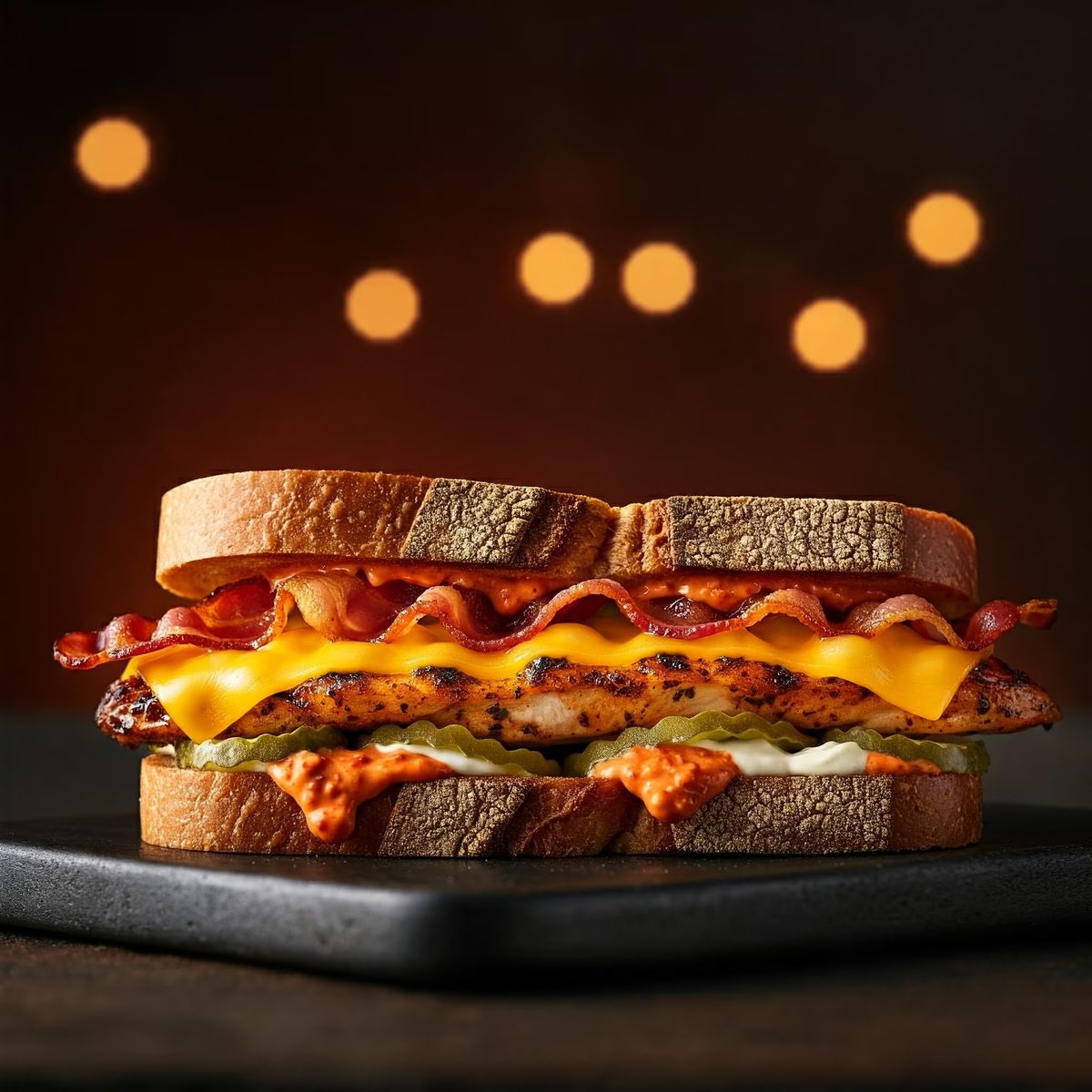 Bacon and Sriracha Chicken Sandwich recipe - American easy difficulty dish