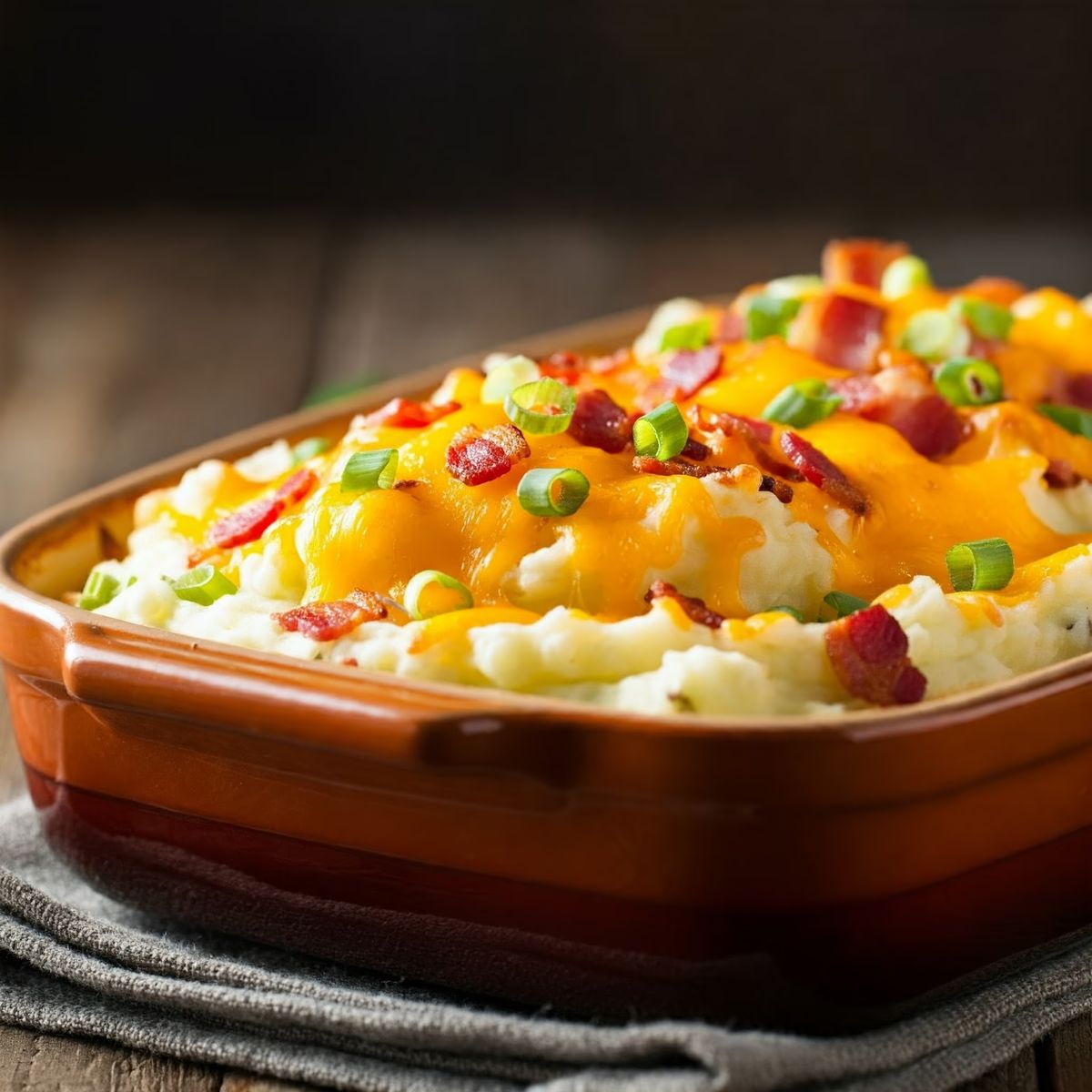 Loaded Mashed Potato Casserole recipe - American easy difficulty dish