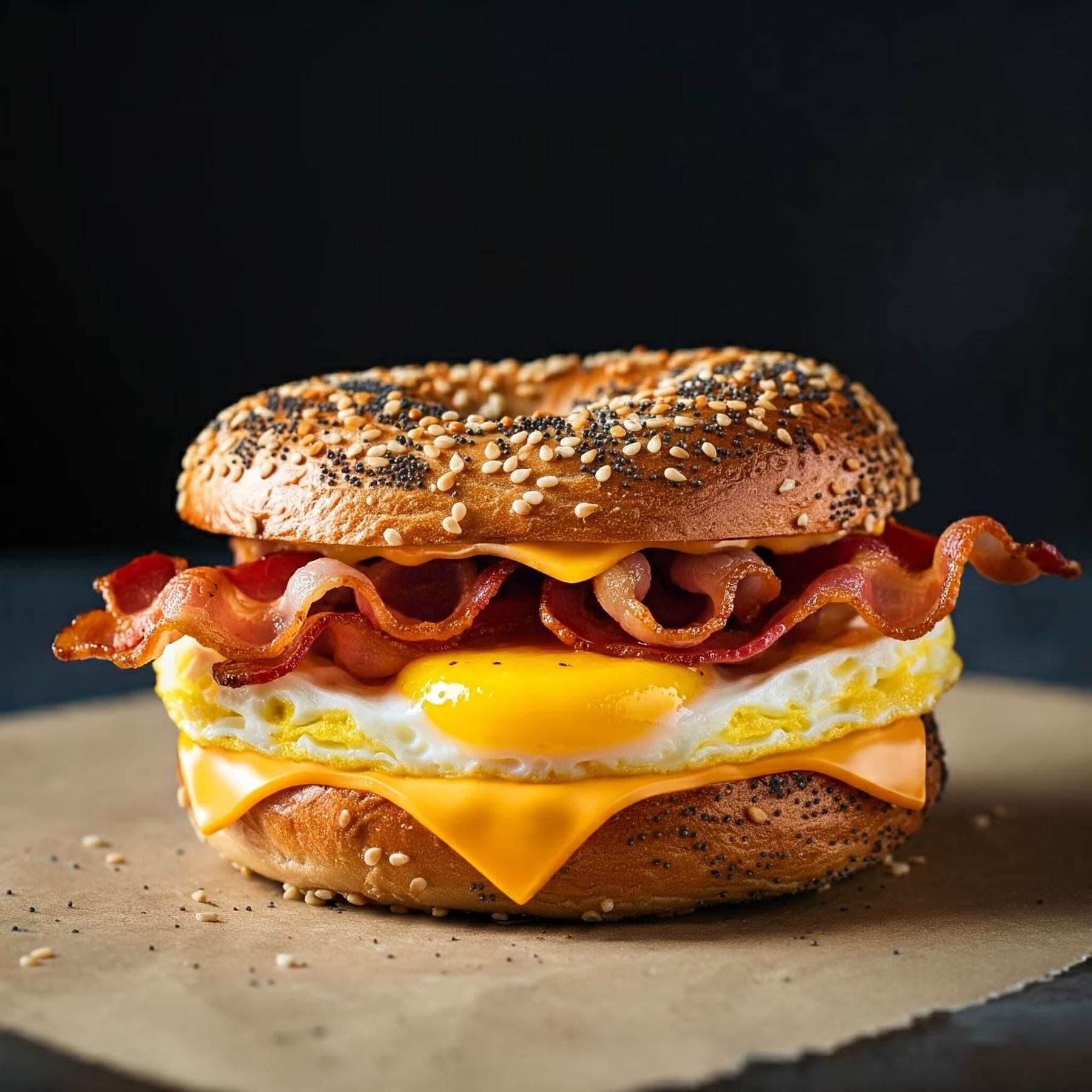 New York-Style Bacon Egg and Cheese Sandwich recipe - delicious easy difficulty in Breakfast, Sandwiches, Bacon category
