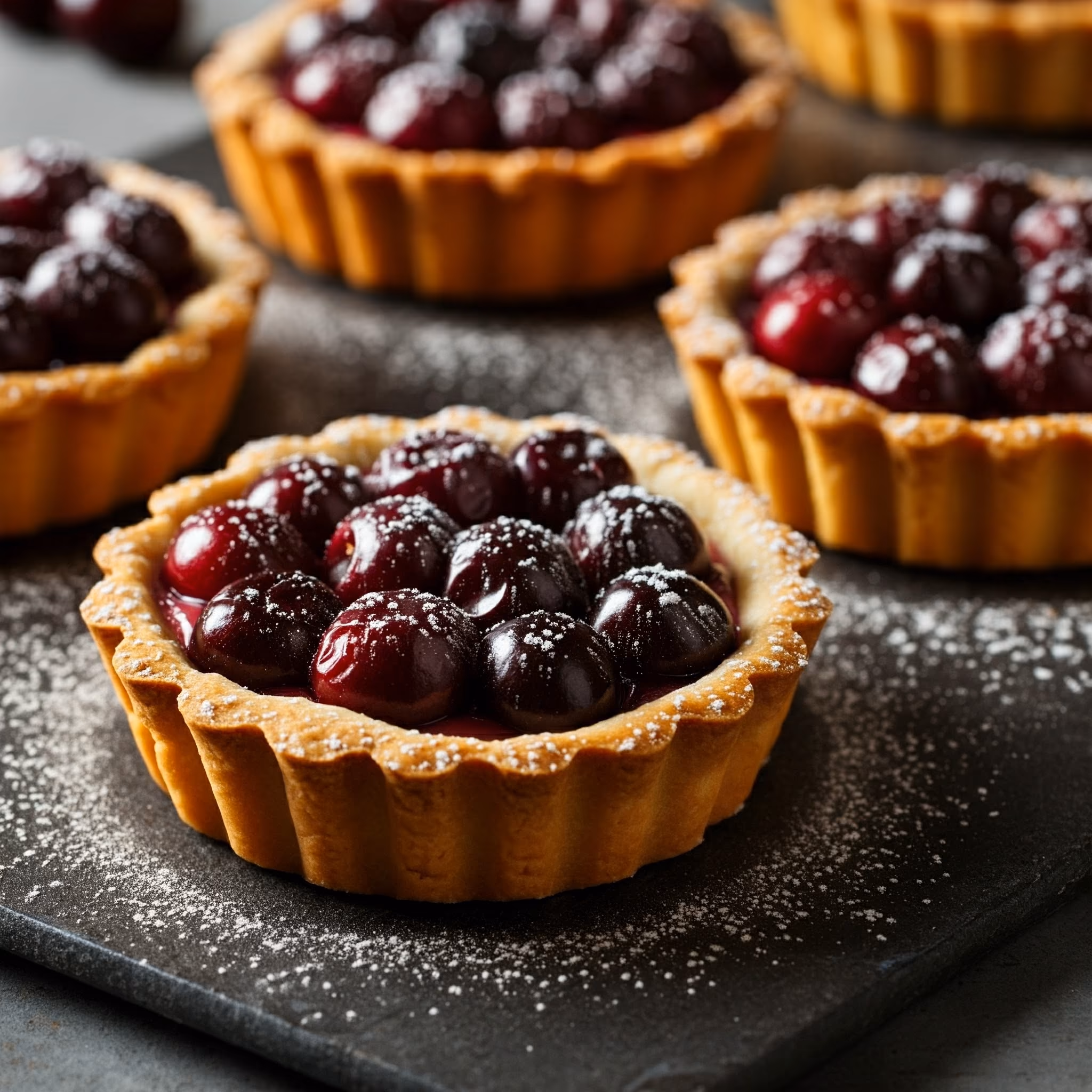 Homemade Cherry Tarts recipe - delicious medium difficulty in Desserts, Baking category