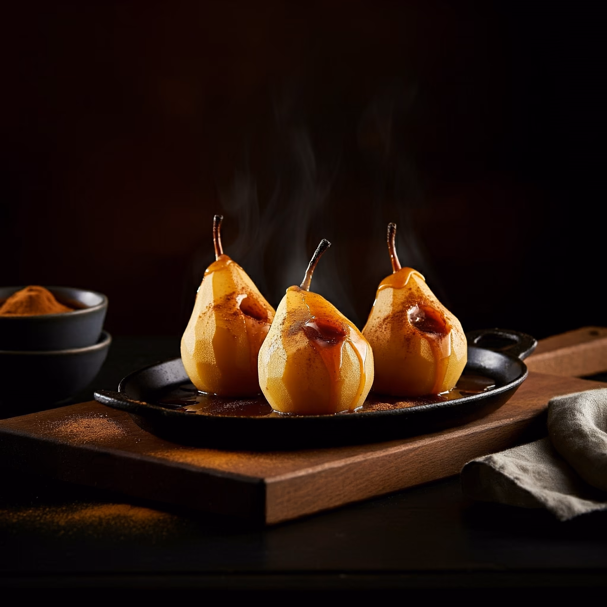 Baked Maple and Cinnamon Pears recipe - delicious easy difficulty in Desserts, Baking, Treats category