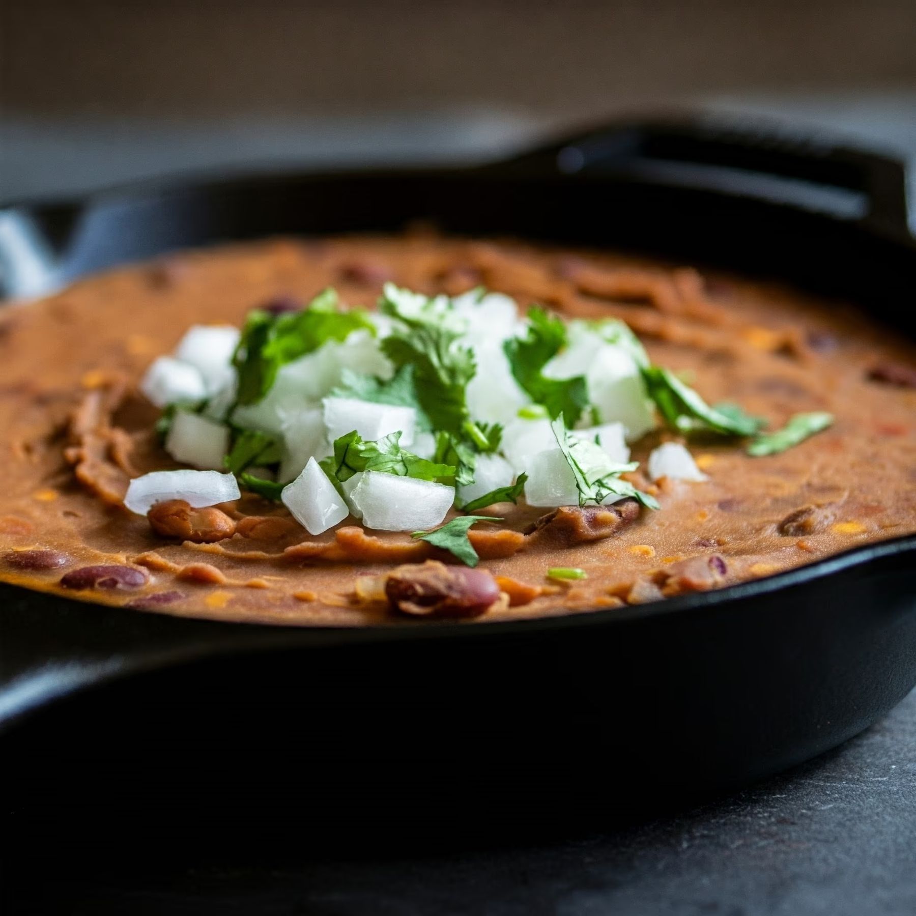 Spicy Refried Beans recipe - American easy difficulty in Party Food, Dips & Spreads, Beans & Lentils category