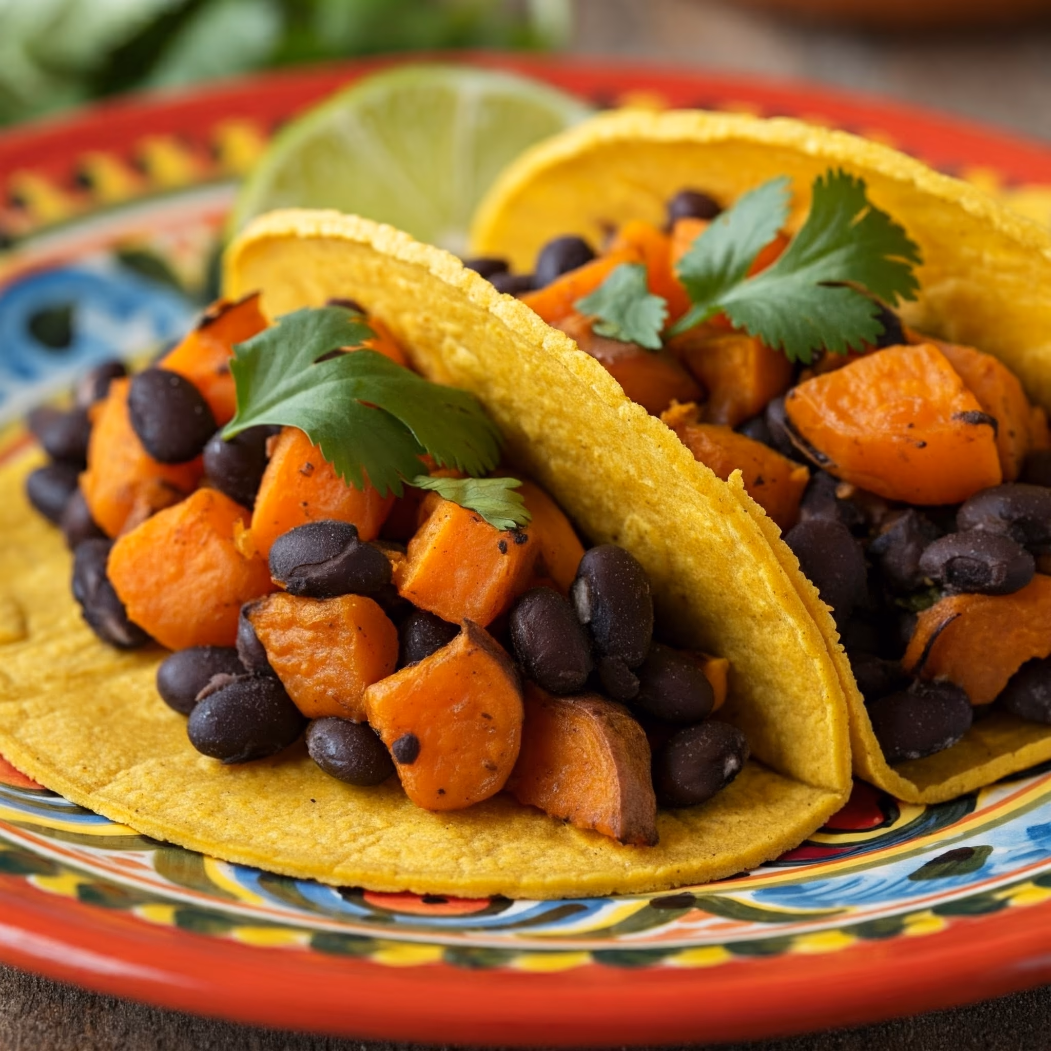 Black Bean and Sweet Potato Tacos recipe - Mexican easy difficulty in Healthy Meals, Tacos & Wraps, Plant Protein category