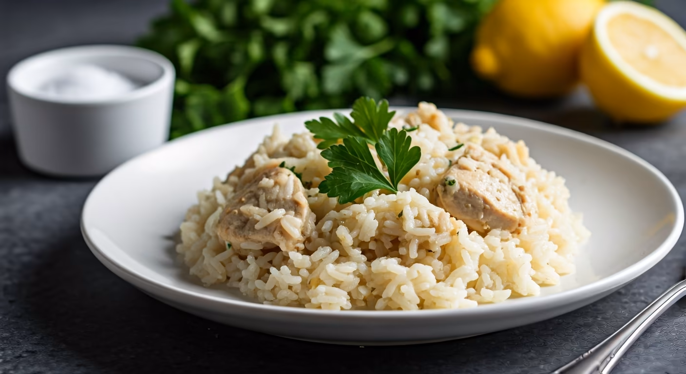 Lemon Herb Chicken and Rice recipe - American easy difficulty in One-Pot Meals, Chicken, Rice category