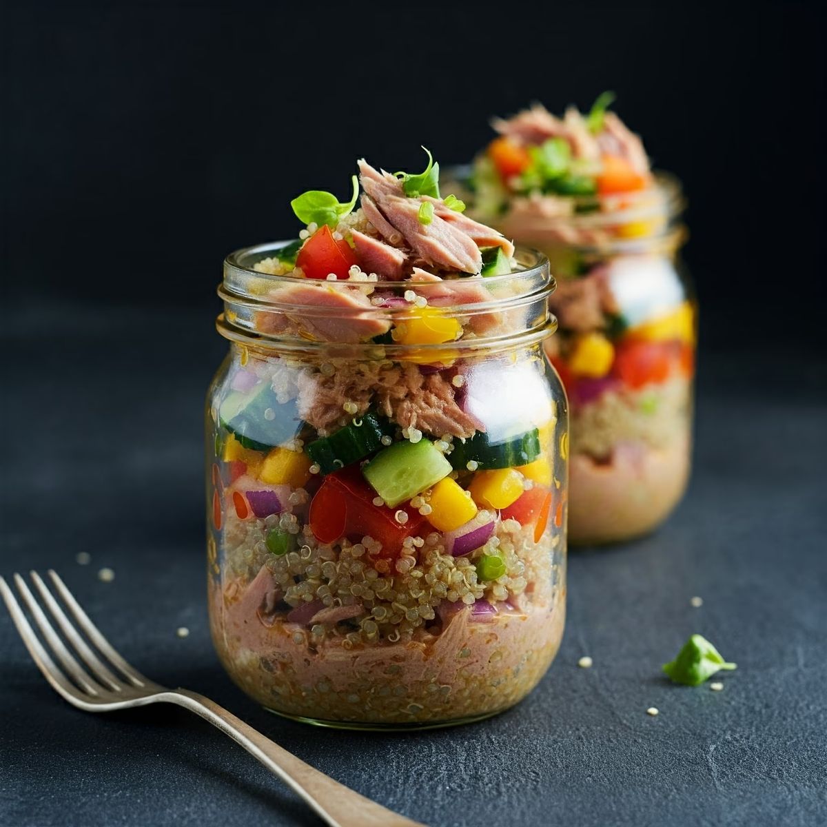 Tuna Quinoa Salad Jars recipe - Other easy difficulty dish