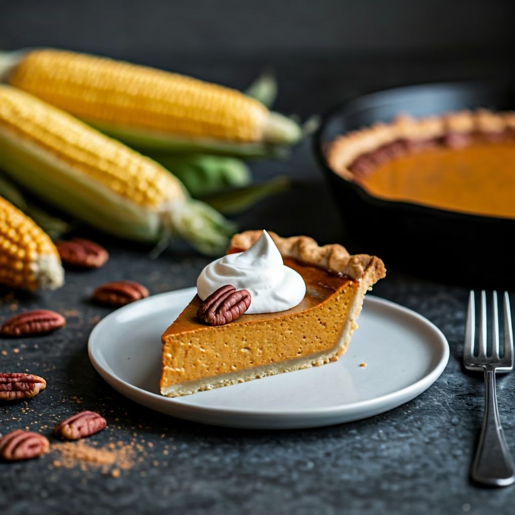 Spiced Pumpkin Pie with Maple Pecan Crust recipe - delicious medium difficulty in Seasonal Recipes, Holiday Recipes, Farm-to-Table category