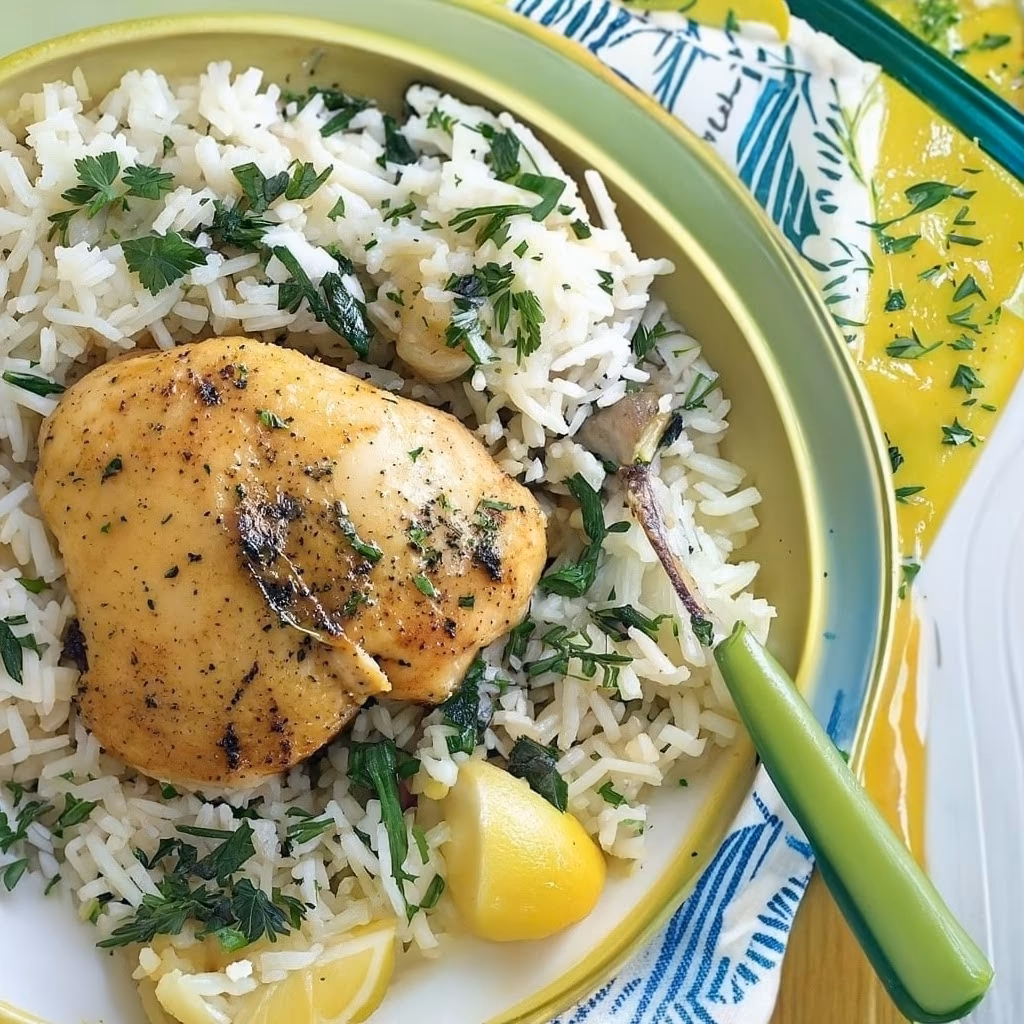 Zesty Lemon Herb Chicken and Rice recipe - delicious medium difficulty in Chicken category