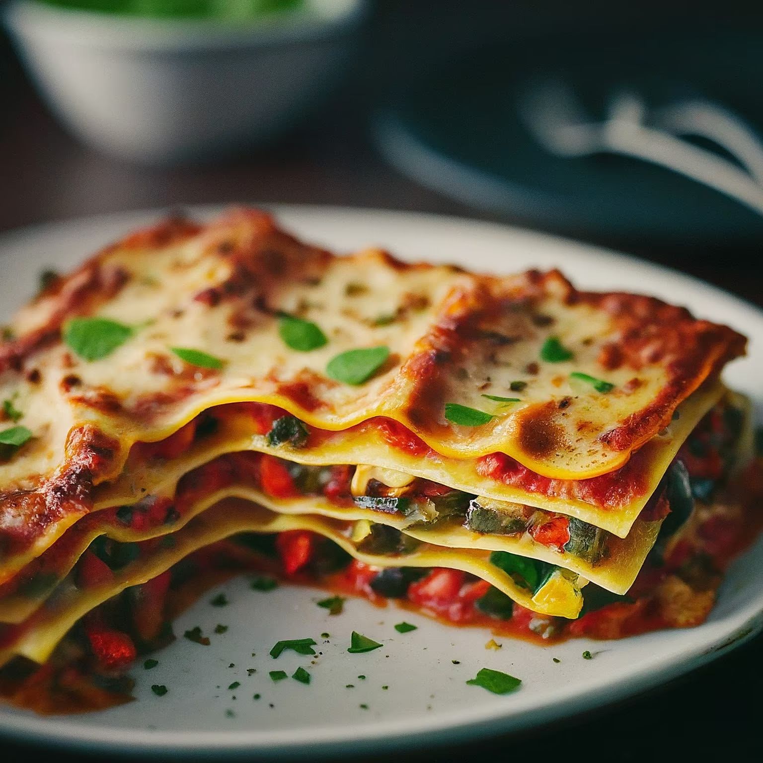 Healthy Veggie Lasagna recipe - delicious medium difficulty in Vegetarian category