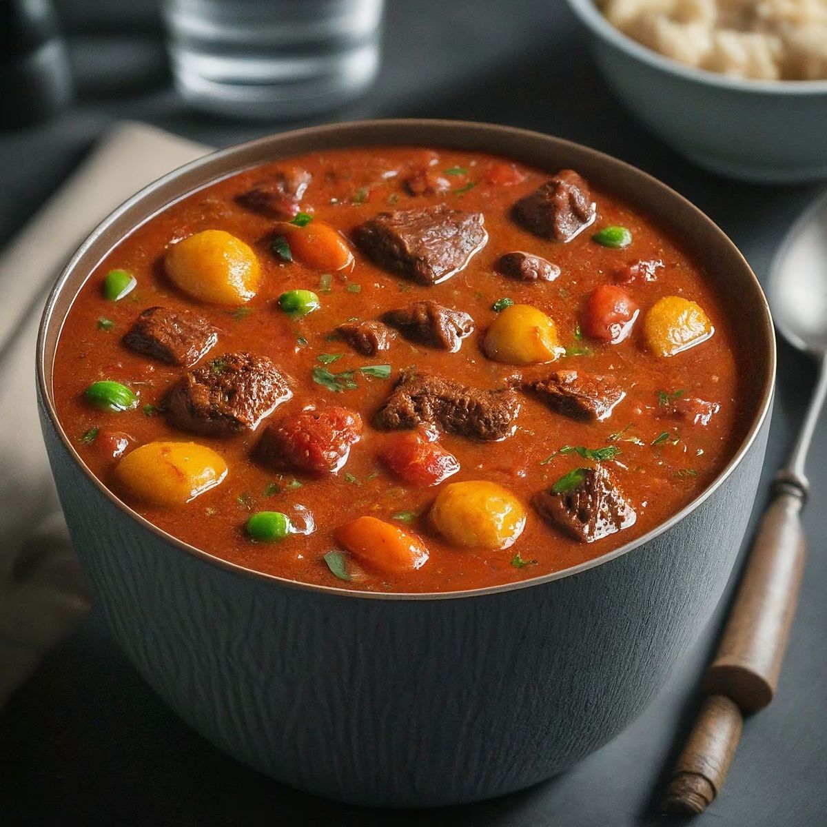 Savory Tomato Beef Stew recipe - American medium difficulty dish