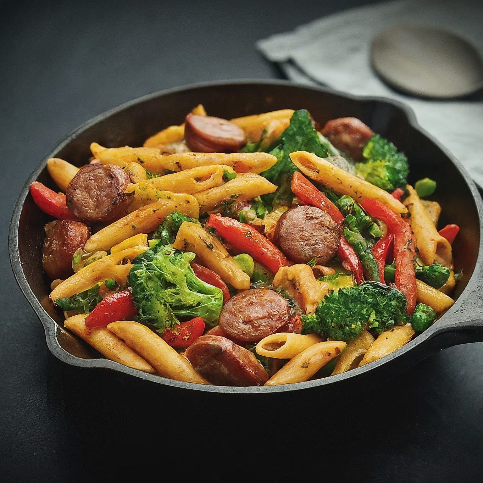 Sizzling Penne Primavera with Italian Sausage recipe - delicious medium difficulty in Pasta category
