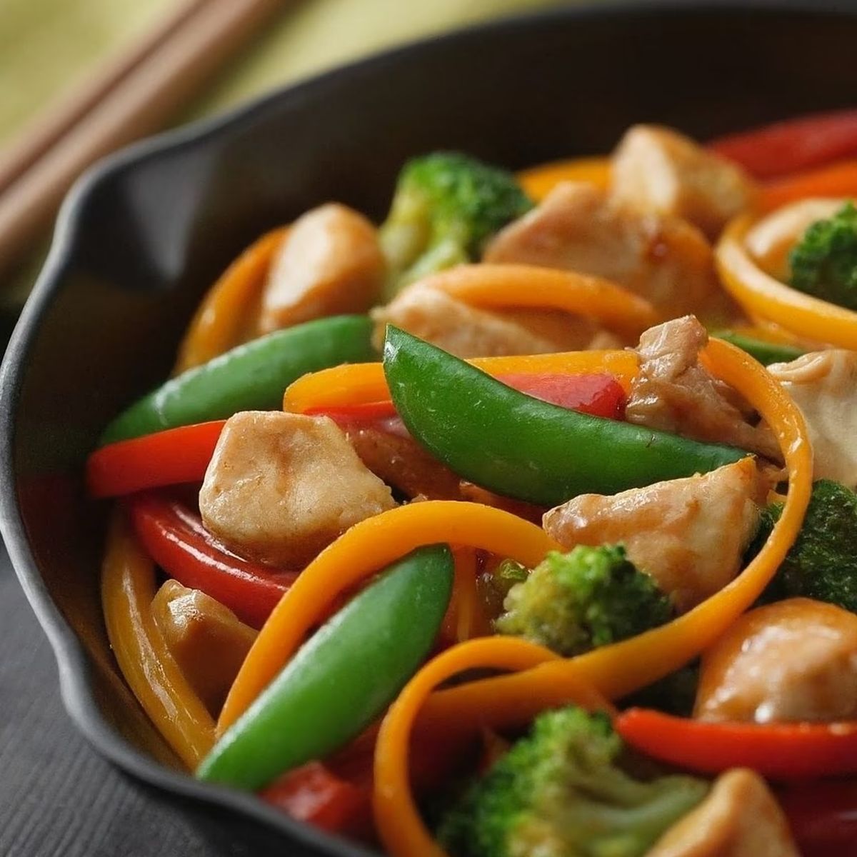 Mild Chicken and Vegetable Stir Fry recipe - Asian easy difficulty dish