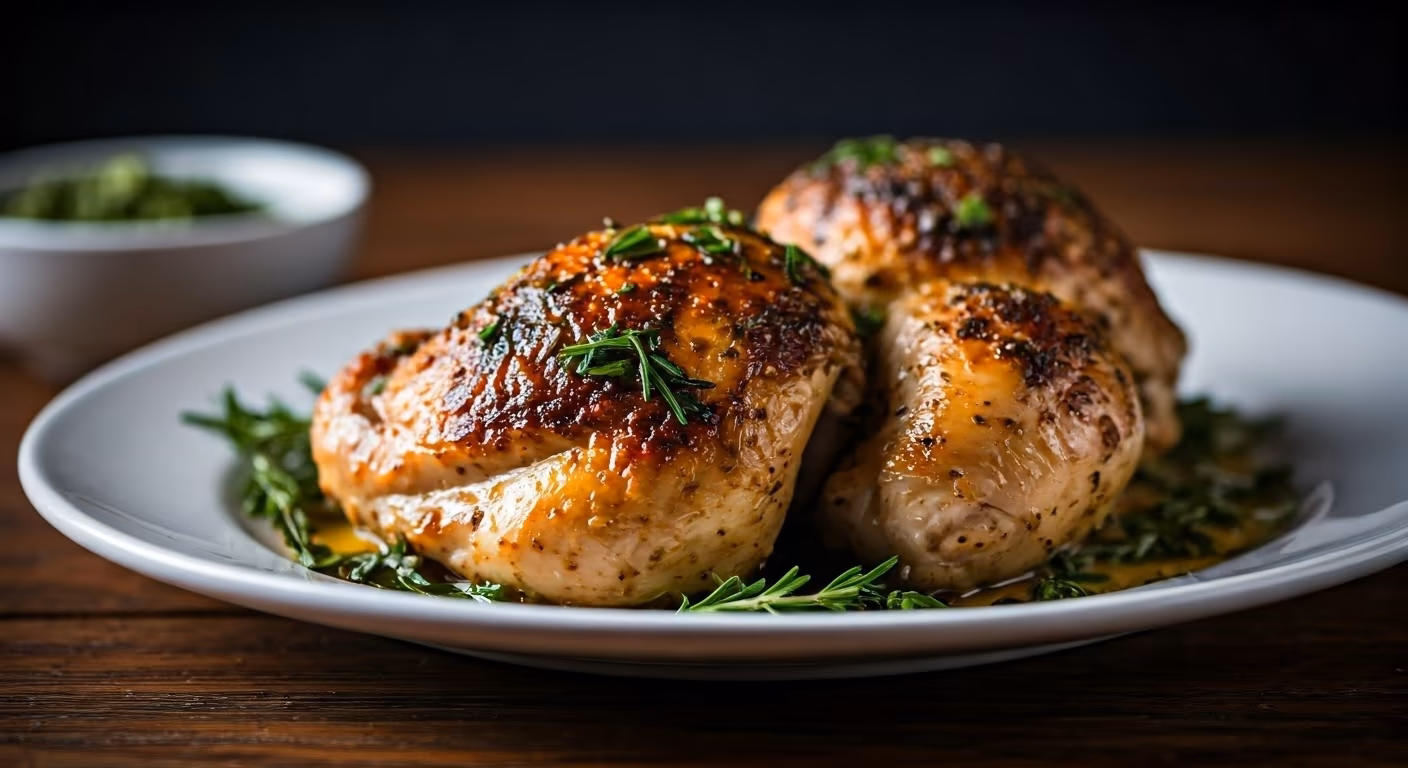 Herb-Roasted Healthy Baked Chicken recipe - delicious easy difficulty in Chicken category