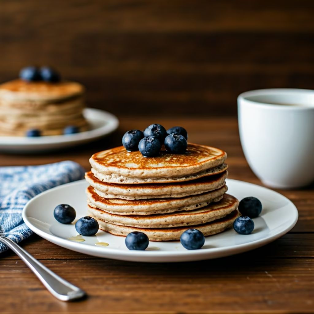 Whole Wheat Oatmeal Pancakes recipe - American easy difficulty dish
