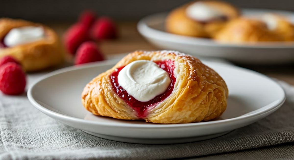 Raspberry Almond Cream Cheese Danish recipe - American easy difficulty dish