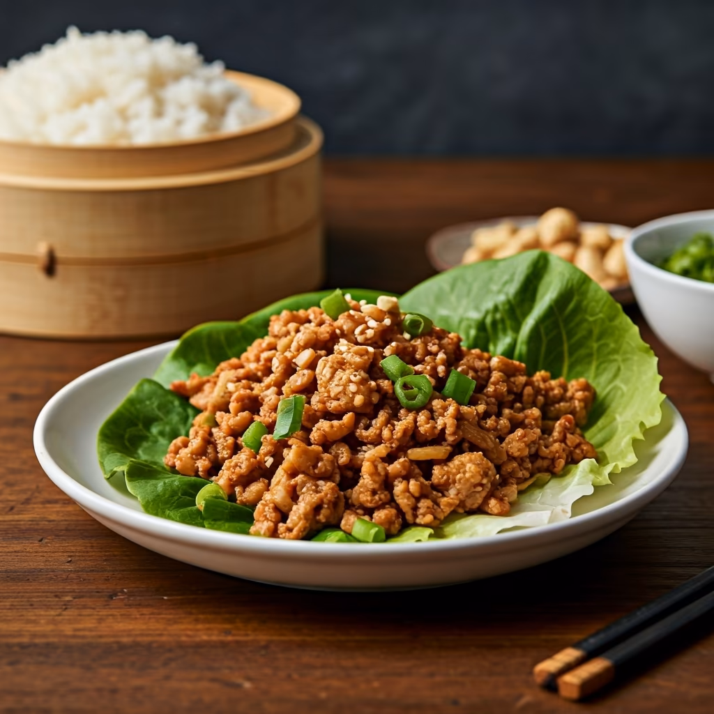 Chinese Lettuce Wraps with Ground Turkey recipe - delicious easy difficulty in World Eats, Healthy Meals, Turkey category