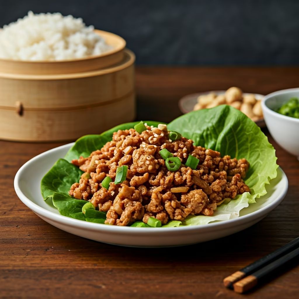 Chinese Lettuce Wraps with Ground Turkey recipe - Chinese easy difficulty dish