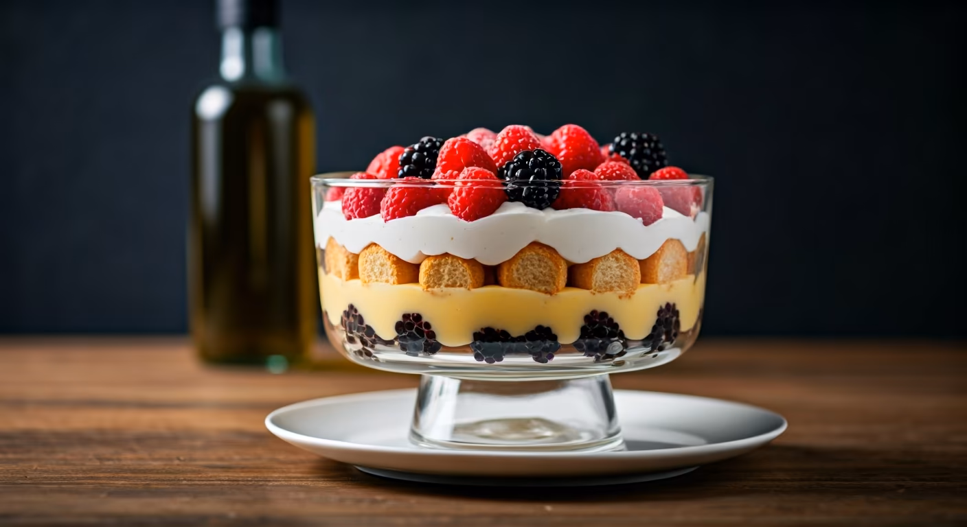 English Trifle recipe - British easy difficulty in Desserts, Treats category