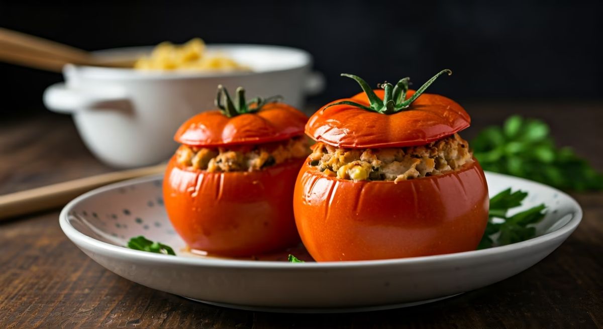 Chicken Stuffed Tomatoes recipe - Italian easy difficulty dish