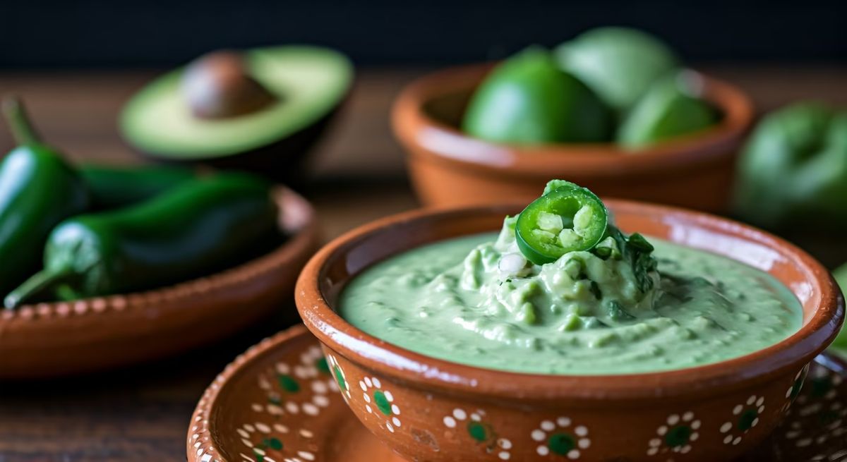 Green Chile Creamy Avocado Salsa recipe - Mexican easy difficulty dish