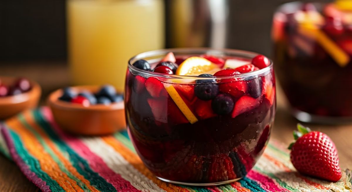 Non-Alcoholic Sangria Mocktail recipe - Mexican easy difficulty dish