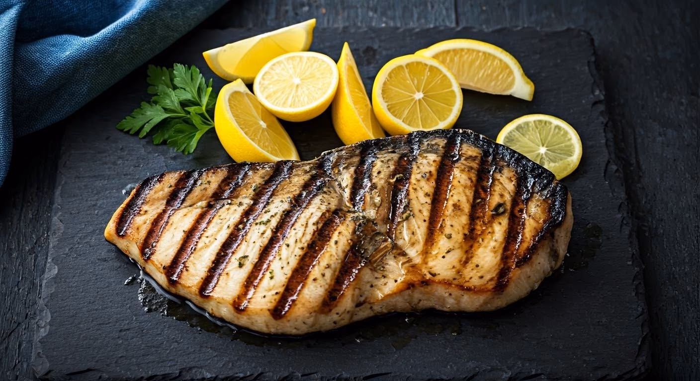 Grilled Swordfish Steaks with Lemon Herb Butter recipe - delicious medium difficulty in Grilling, Fish, Seafood category