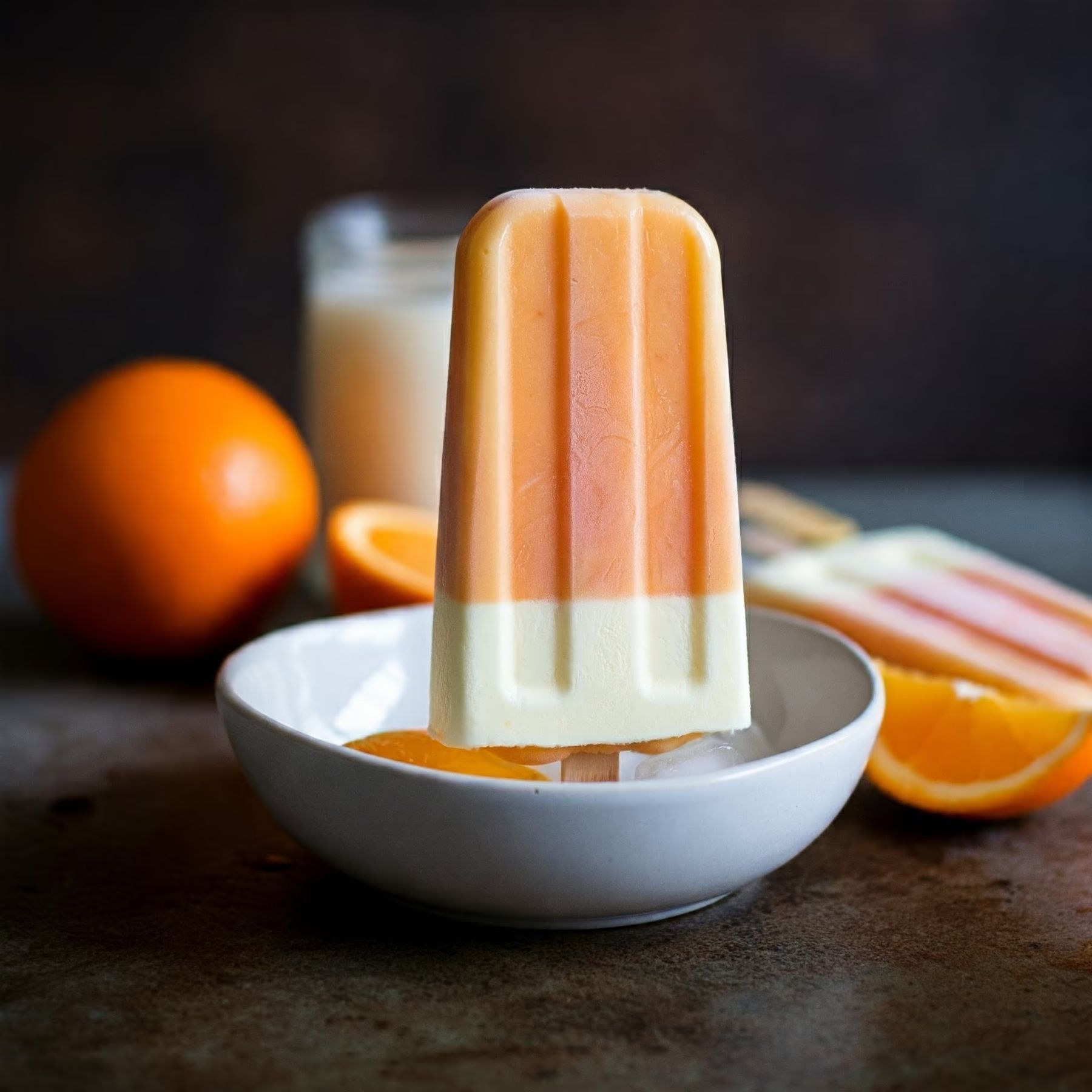 Orange Cream Popsicles recipe - delicious easy difficulty in Treats, Frozen Treats category