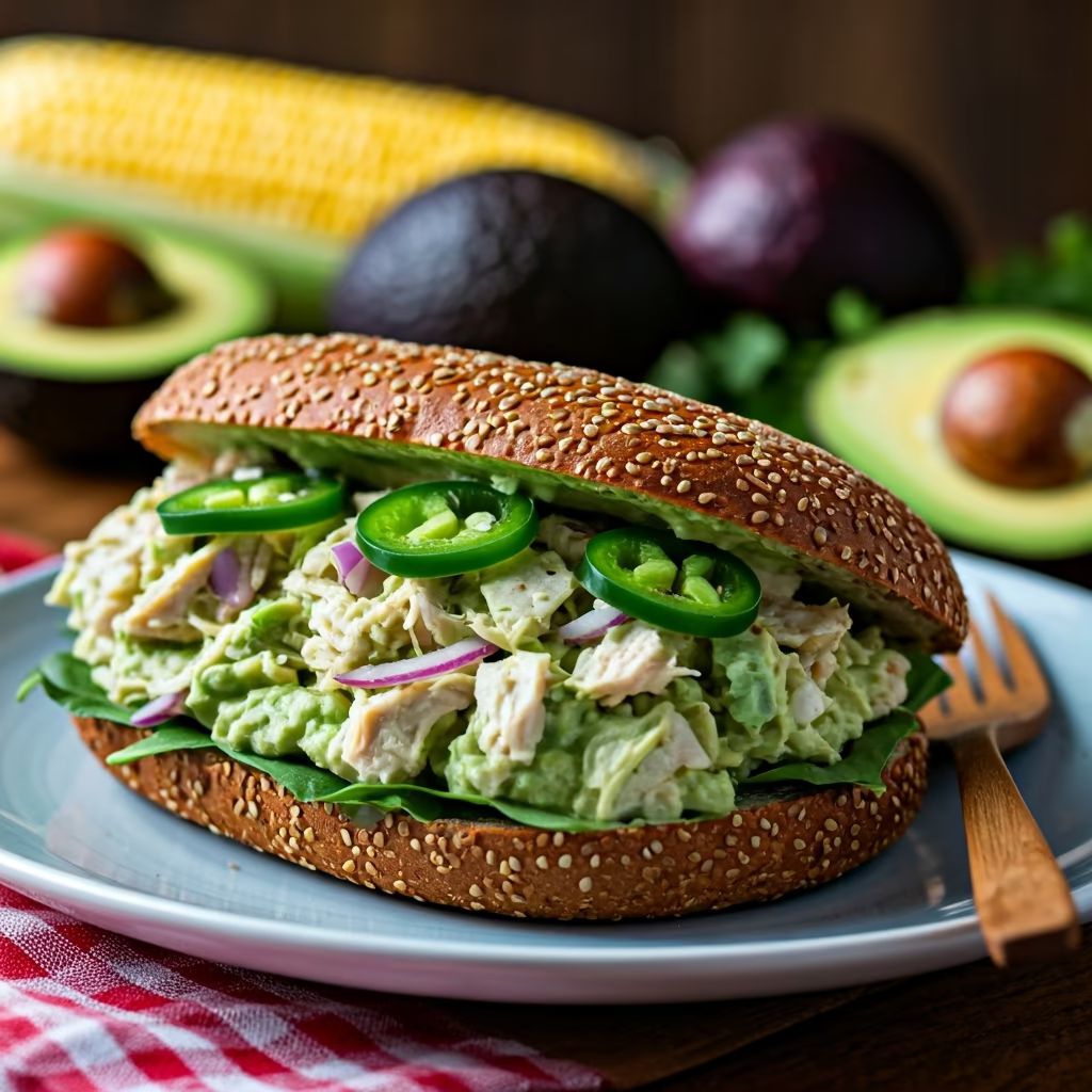 Avocado Chicken Salad Sandwich recipe - American easy difficulty dish