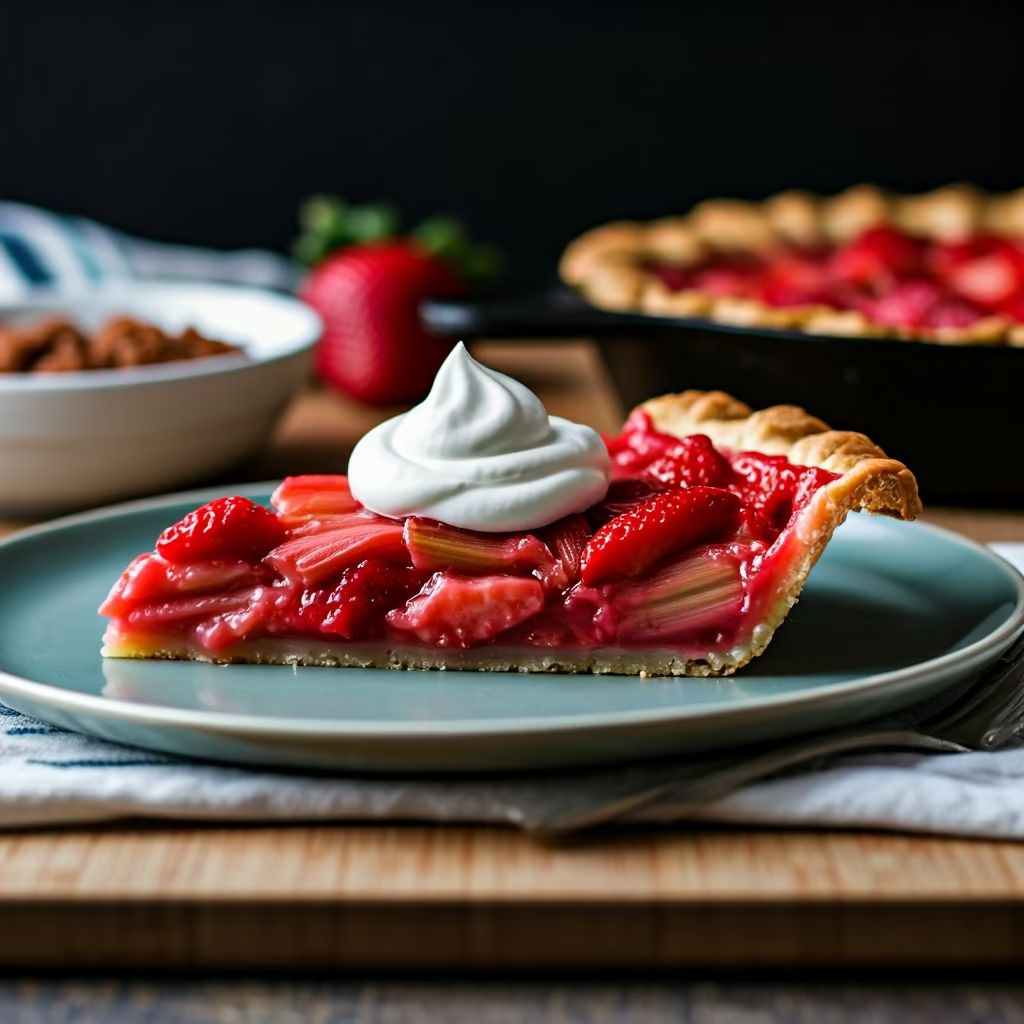 Strawberry Rhubarb Pie recipe - delicious easy difficulty in Desserts, Baking, Pastries category